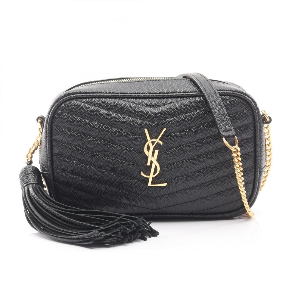 Saint Laurent Paris LOU Shoulder Bag Leather Black
